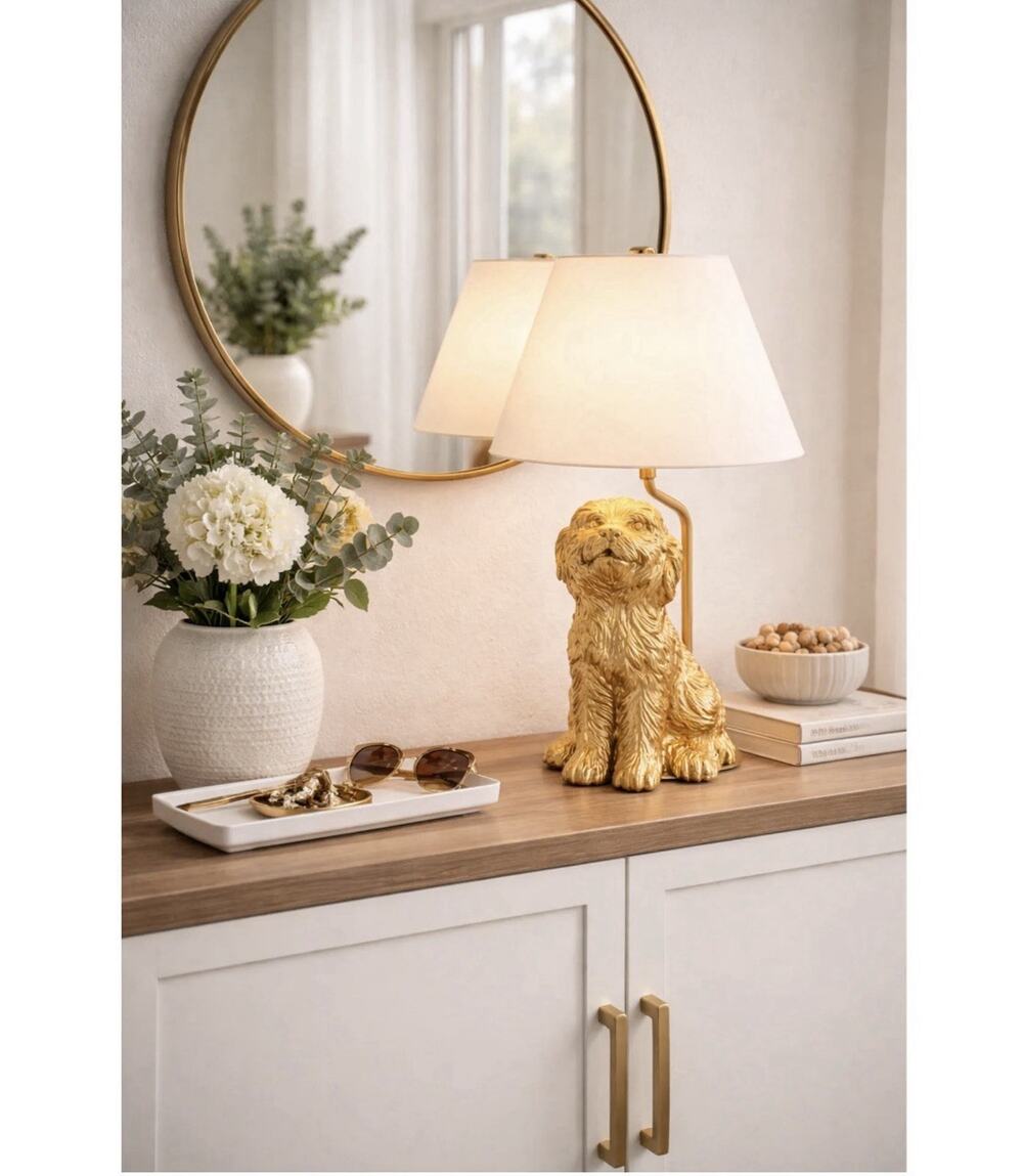 Golden Doodle Table Lamp Dog Lamp Viral Walmart Ships Fast Catalina
